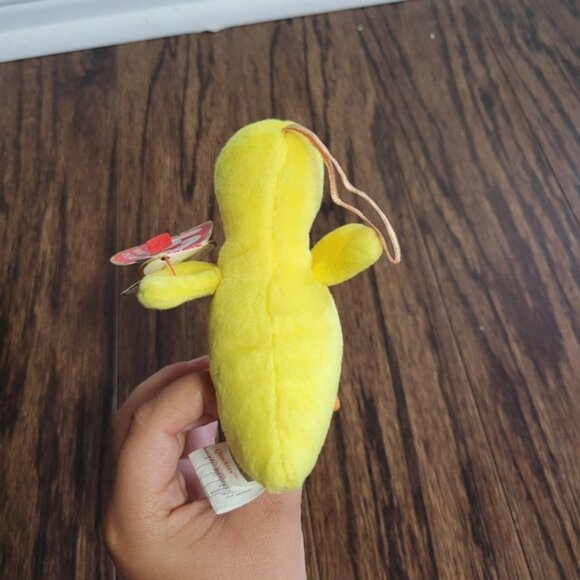 The Jingle Beanie Collection 2001 TY Quackers Little Yellow Chickie NEW Vintage - Picture 8 of 13